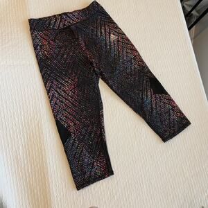 Adidas Size M 10-12 Kids Girls Stretch Pull On High Rise Athletic Leggings 736